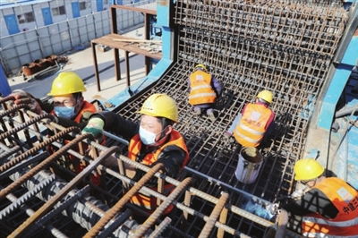 濱鐵2號線第3合同段全面復工，建設者清明假期堅守崗位保進度